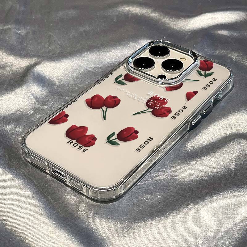 ✅Ốp Điện Thoại Mềm Hình Hoa Tulip Chống Sốc Cho Iphone 8pl max7 11ins 13 14pro 12 XG1K