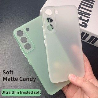 Ốp Điện Thoại Mờ Siêu Mỏng Samsung Galaxy S23 S21 FE S21 + S24 Ultra Plus Ống Kính Tpu Mềm Full Cover Chống Sốc Matte Case
