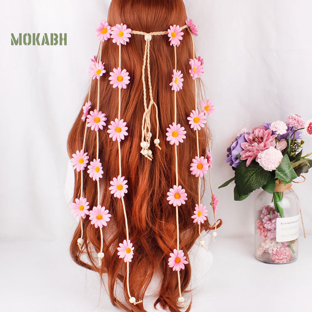 Vòng Hoa Hướng Dương Có Tua Rua Phong Cách Boho Thời Trang Cho Nữ