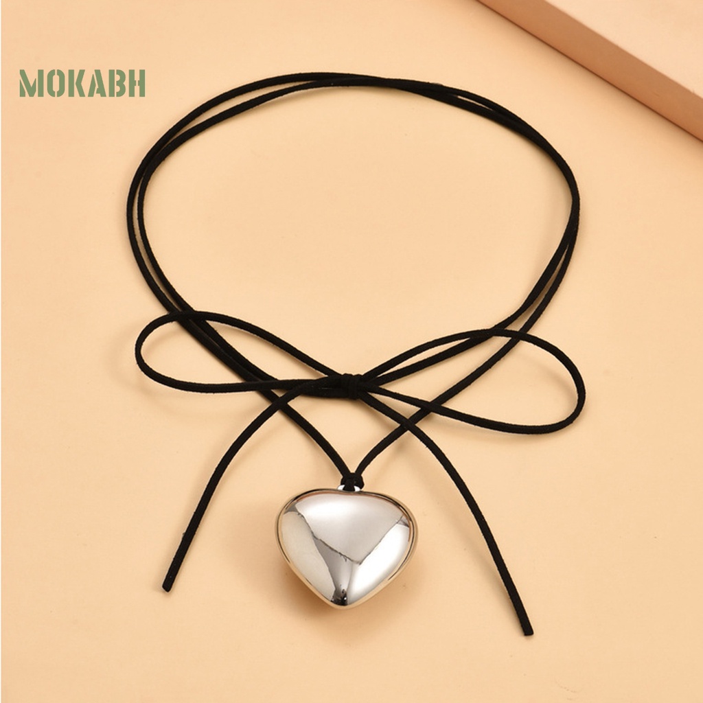 Vòng cổ Hình Trái Tim Cỡ Lớn Màu Vàng / Bạc Sang Trọng Thời Trang Cho Nữ