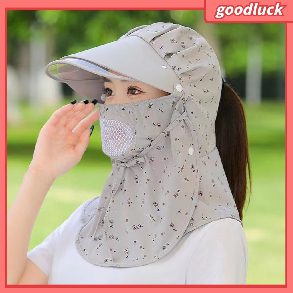 Mũ Tai Bèo Chống Nắng Cột Dây Thoáng Khí In Họa Tiết Hoa Có Thể Tháo Rời