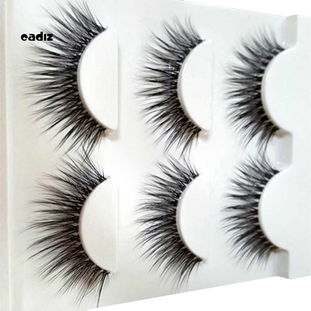 Bộ 3 Cặp Lông Mi Giả 3D Dày Tự Nhiên