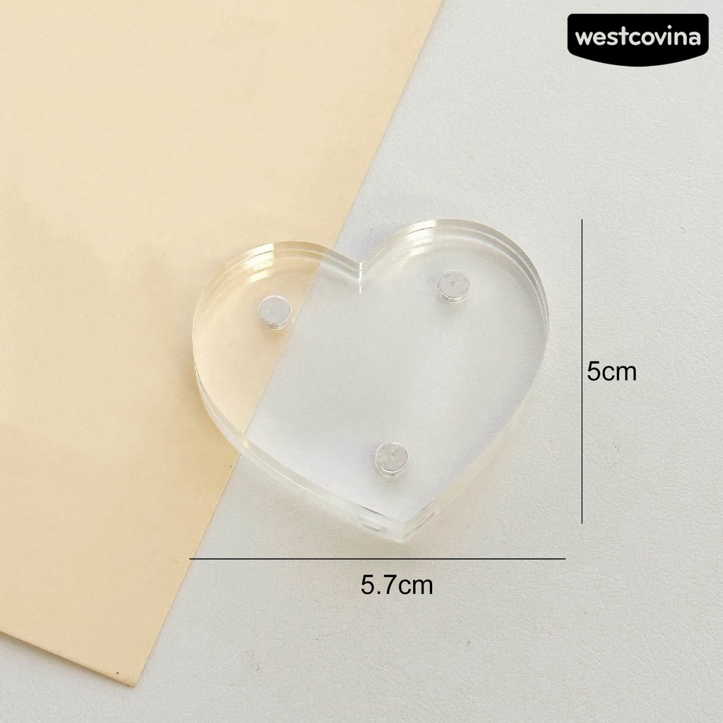 [WSTN]✎Thẻ Gạch Ốp Điện Thoại Bằng Acrylic Trong Suốt Bề Mặt Mịn Hình Chữ Nhật / Thỏ / Kẹo DIY