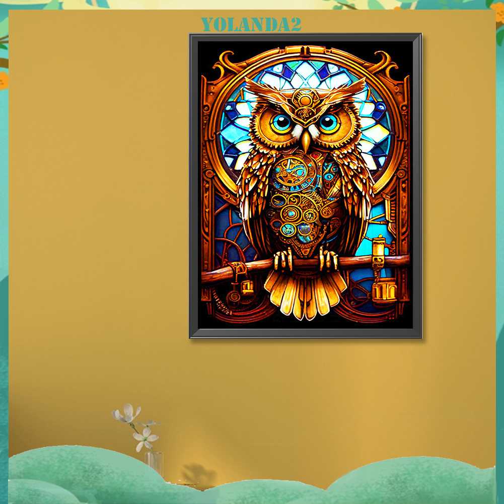 Tranh Đính Đá Kim Cương Toàn Bộ 5D DIY Hình Vẽ Con Cú