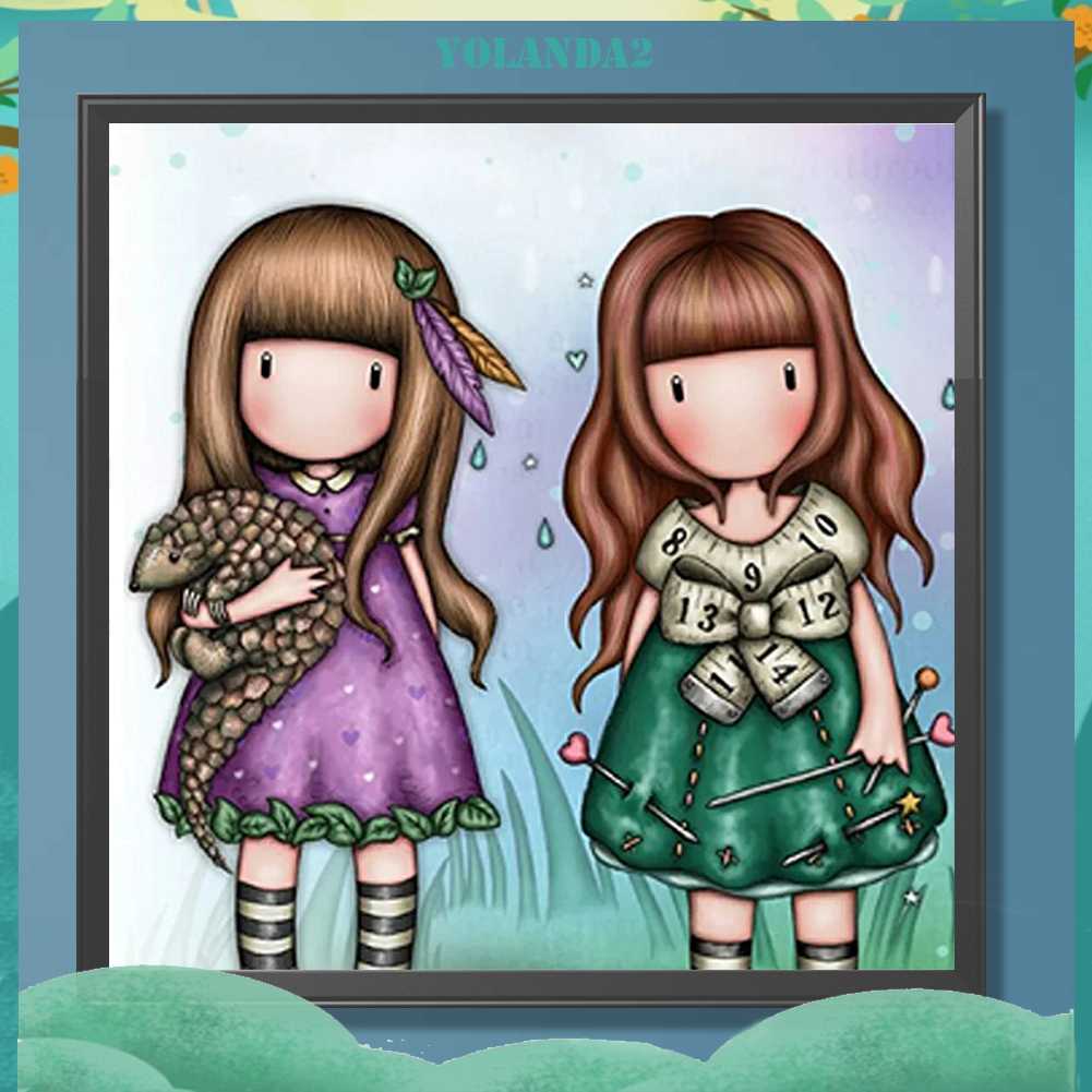 Tranh Đính Đá Kim Cương Toàn Bộ 5D DIY Hình Búp Bê