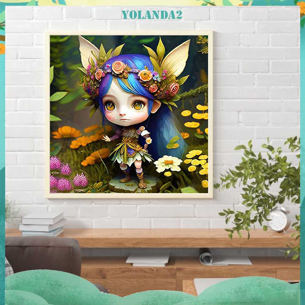 Tranh Đính Đá Kim Cương Toàn Bộ 5D DIY Hình Vẽ Cô Gái Trang Trí Nhà Cửa