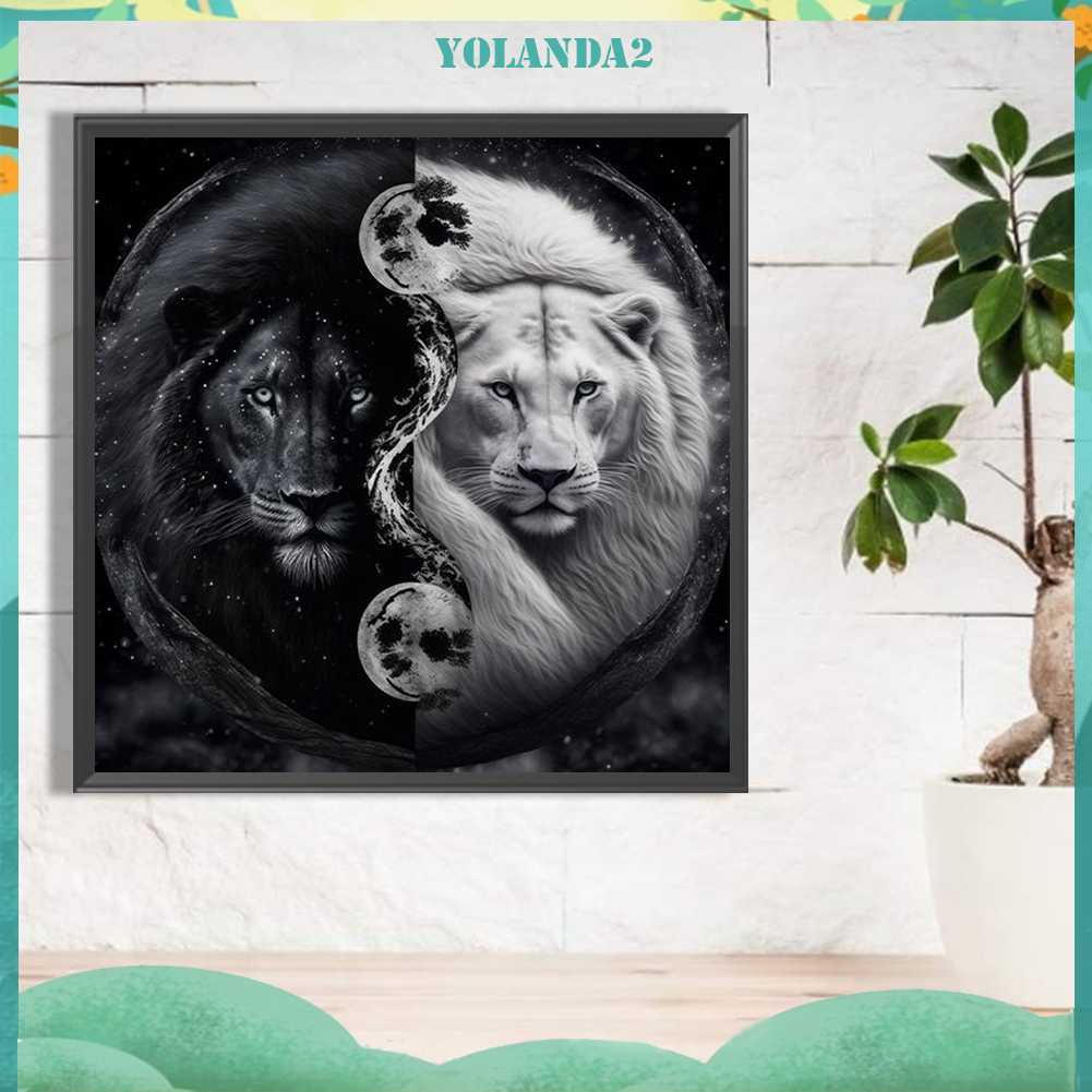 Tranh Đính Đá Kim Cương Toàn Bộ 5D DIY Hình Biểu Tượng Âm Dương