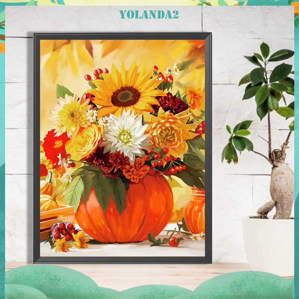 Tranh Đính Đá Kim Cương Toàn Bộ 5D DIY Hình Vẽ Hoa Trang Trí Nhà Cửa