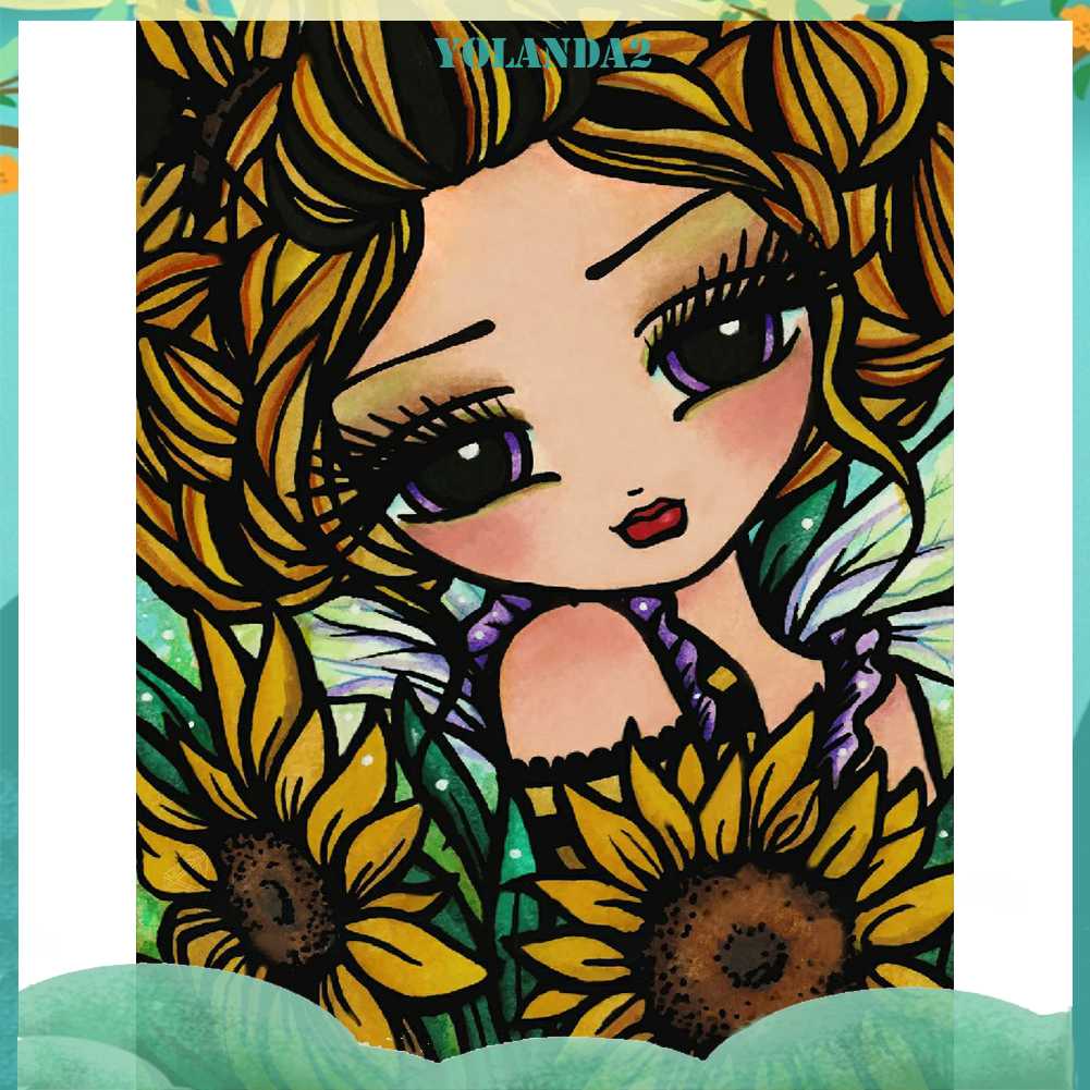 Tranh Đính Đá Kim Cương Toàn Bộ 5D DIY Hình Vẽ Cô Gái Trang Trí Nhà Cửa