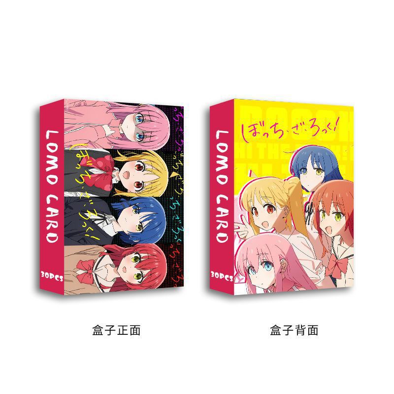 Bocchi THE ROCK! Set 30 Tấm Thẻ Ảnh Lomo Hai Mặt In Hình Thần Tượng