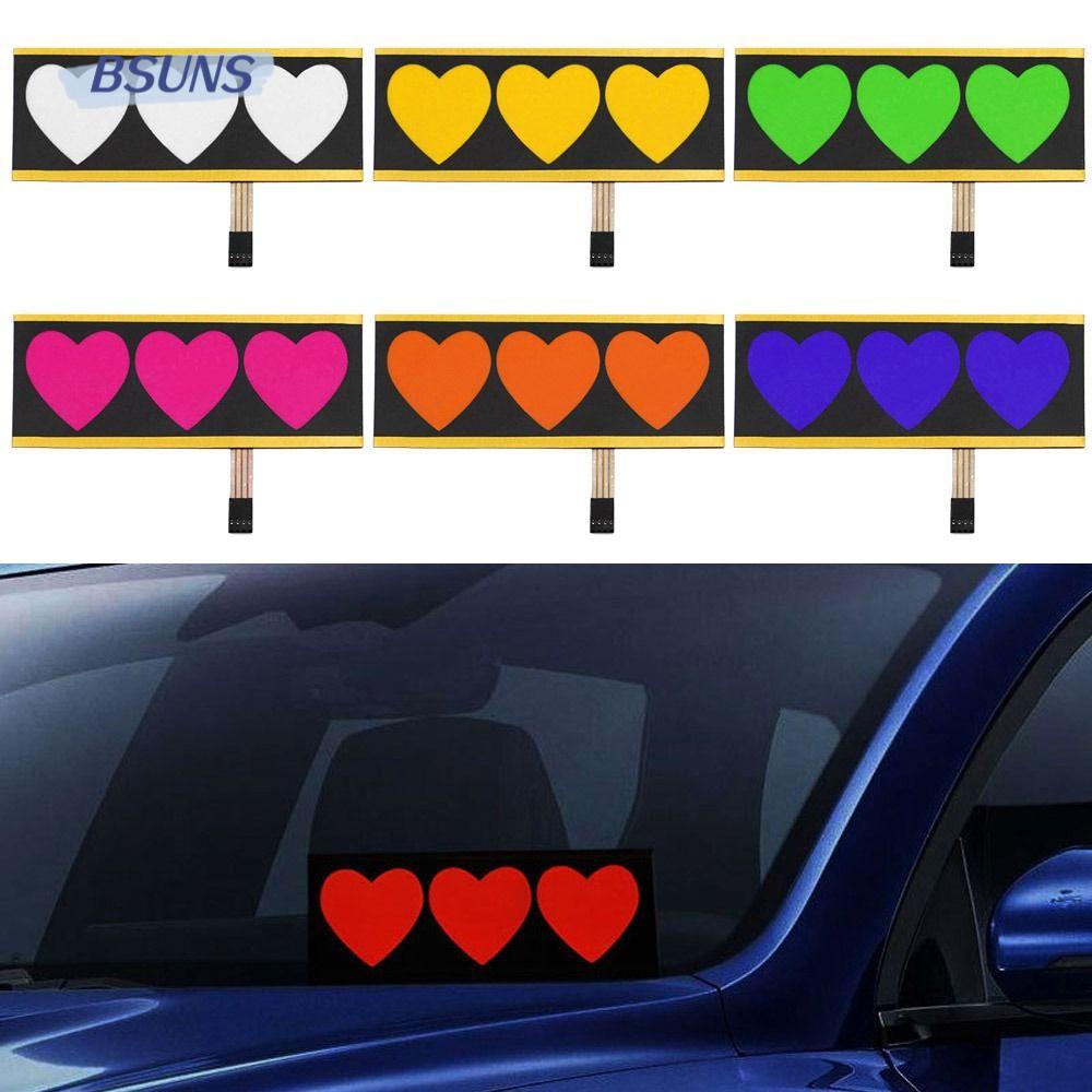Miếng Dán Hình Trái Tim Có Đèn LED Nhiều Kiểu Độc Đáo Trang Trí Cửa Sổ Xe Hơi