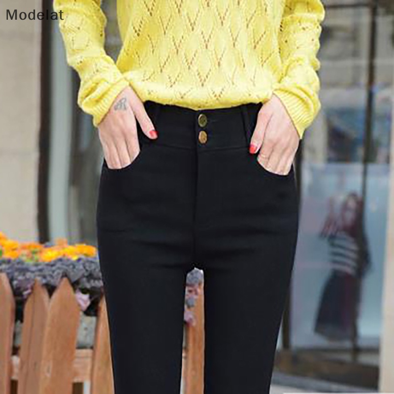 Quần Bút Chì Ba Nút Màu Đen Trơn Thời Trang MFC MFC