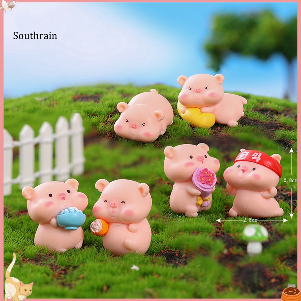 Set 6 Mô Hình Nhân Vật Hoạt Hình Nhỏ Xinh Bắt Mắt Trang Trí Bàn Làm Việc