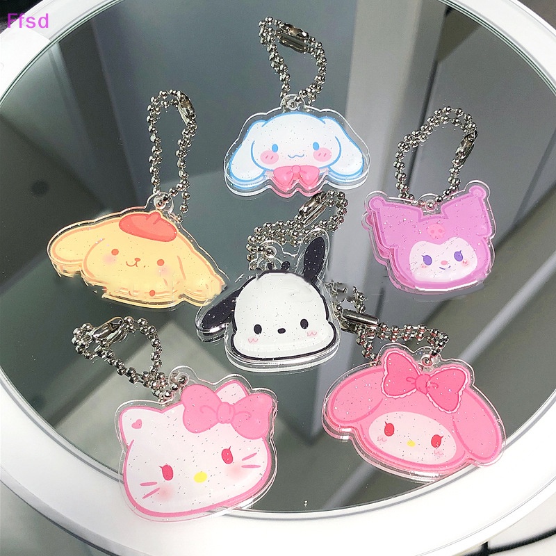 {Ffsd} Sanrio Kuromi Hello Kitty Purin Pachacco Móc Chìa Khóa Acrylic Dễ Thương Trang Trí Ba Lô Đi Học * Bán Chạy