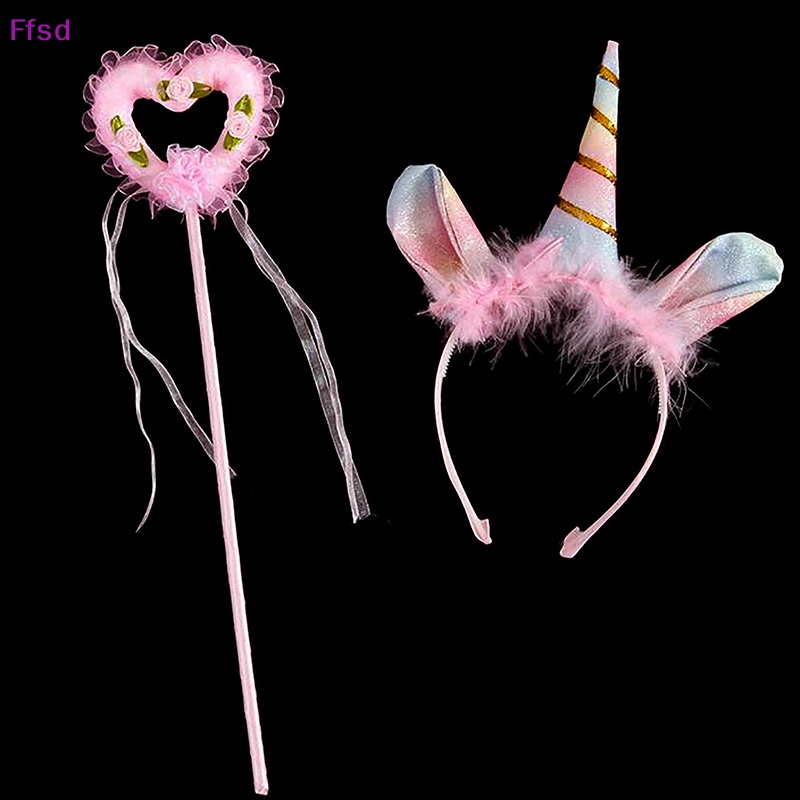 {Ffsd} 1 Bộ Băng Đô Cánh Thiên Thần Lông Vũ Đầy Màu Sắc Hóa Trang Tiệc Giáng Sinh Cho Bé Gái