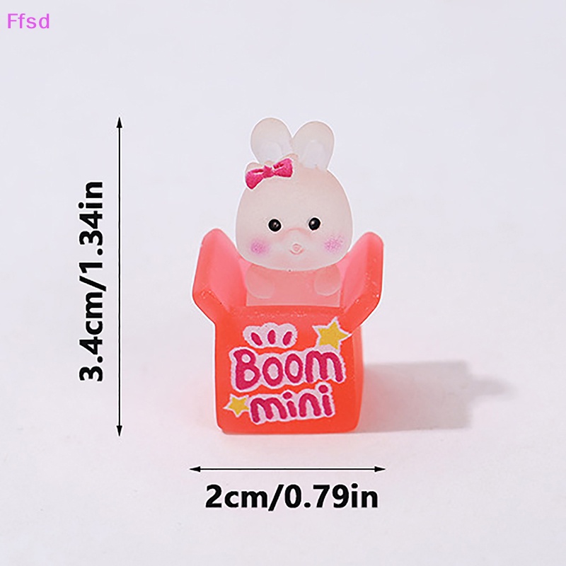 {Ffsd} Bộ 2 Sản Phẩm Trang Trí Sân Vườn Hình Động Vật Hoạt Hình Ba Chiều Bằng Nhựa Resin Dễ Thương Sáng Tạo