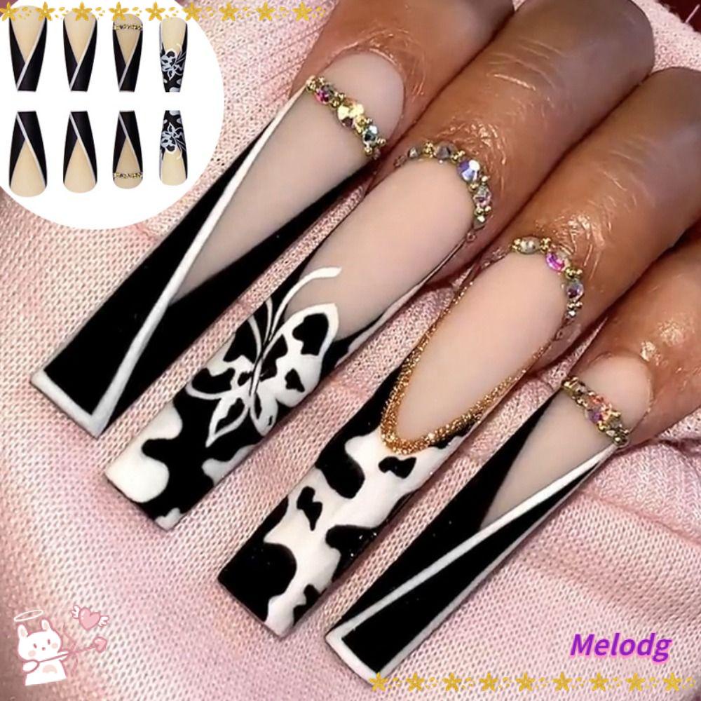 Bộ Móng Tay Giả Dạng Nhấn Che Phủ Toàn Diện Đầu Vuông