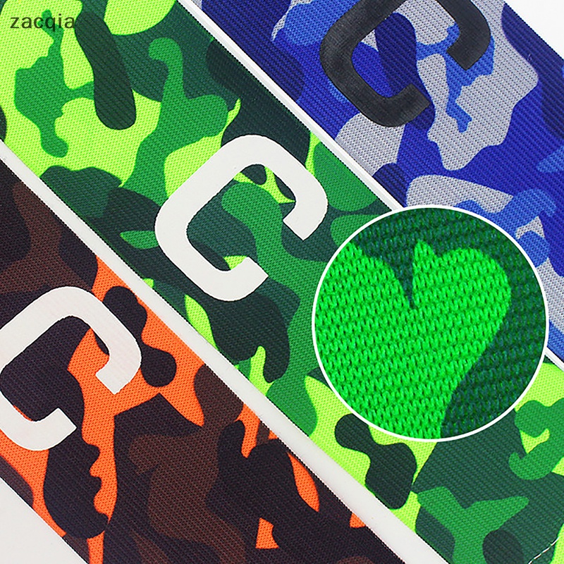 [zacqia] Băng Cánh Tay Nylon Họa Tiết Rằn Ri / Đội Trưởng Bóng Đá Chuyên Nghiệp Có Thể Điều Chỉnh