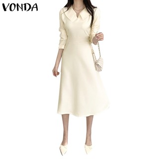 Đầm Tay Dài Cổ Chữ V Nhấn Eo Phong Cách Hàn Quốc Thời Trang Cho Nữ