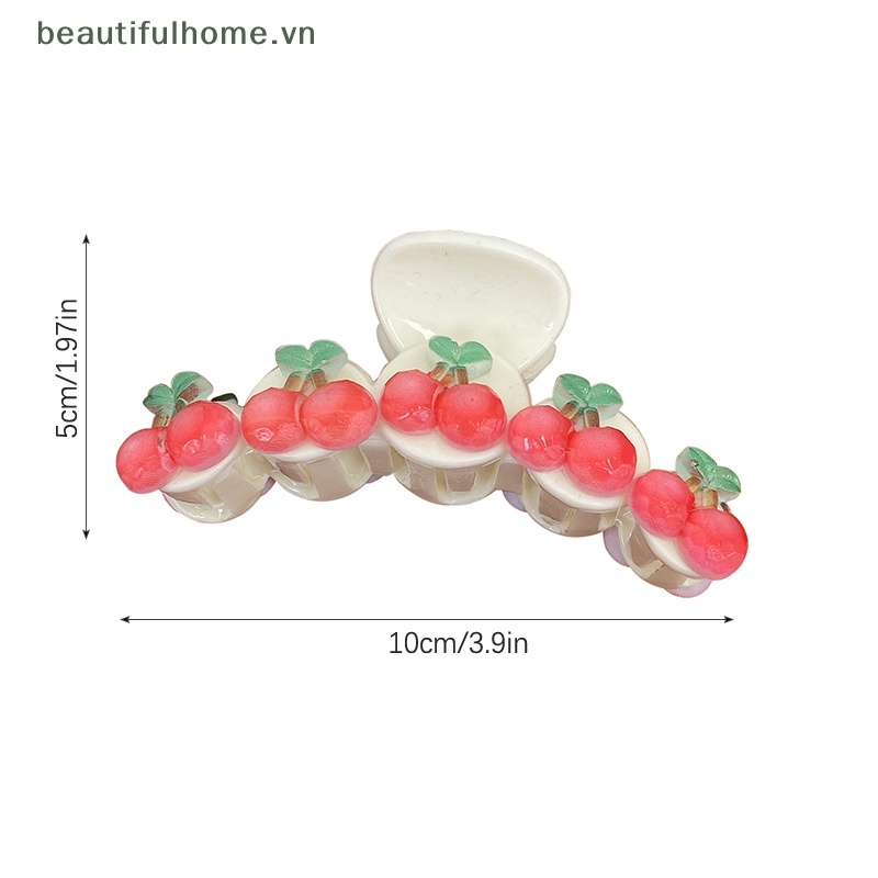 1 Kẹp Tóc Hình Quả Cherry / Gấu / Thỏ / Cá Mập / Hoa Tulip Cỡ Lớn Dễ Thương Cho Nữ