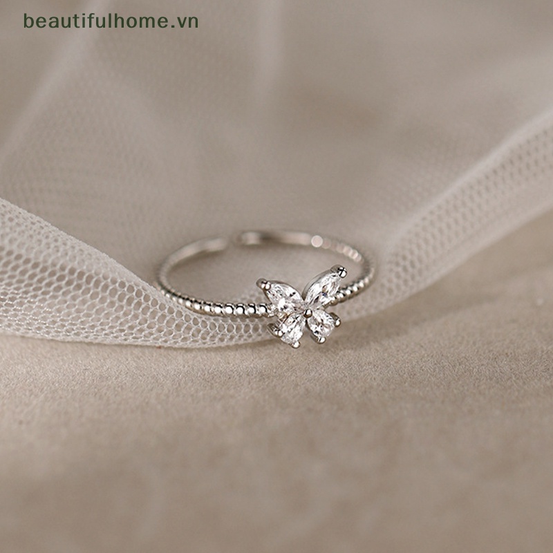 Nhẫn Hở Đính Đá Zircon Màu Sắc Đẹp Mắt Dùng Làm Quà Tặng