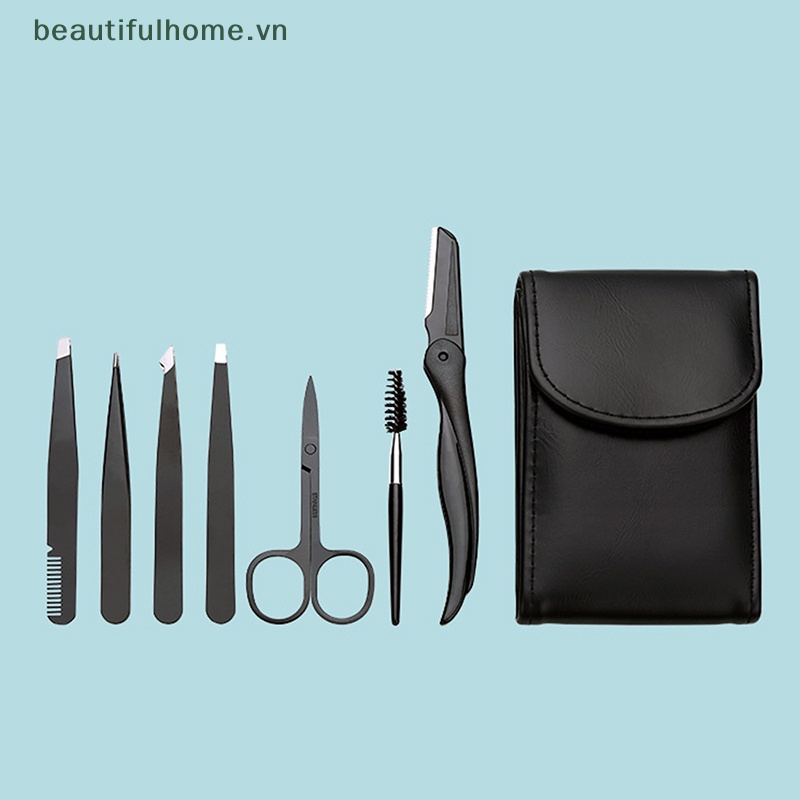 Set 7 Nhíp Tỉa Lông Mày Bằng Thép Không Gỉ Chuyên Nghiệp