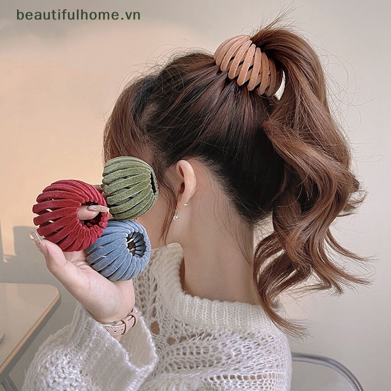 1 Kẹp Tóc Móng Ngựa Tổ Chim Cho Nữ