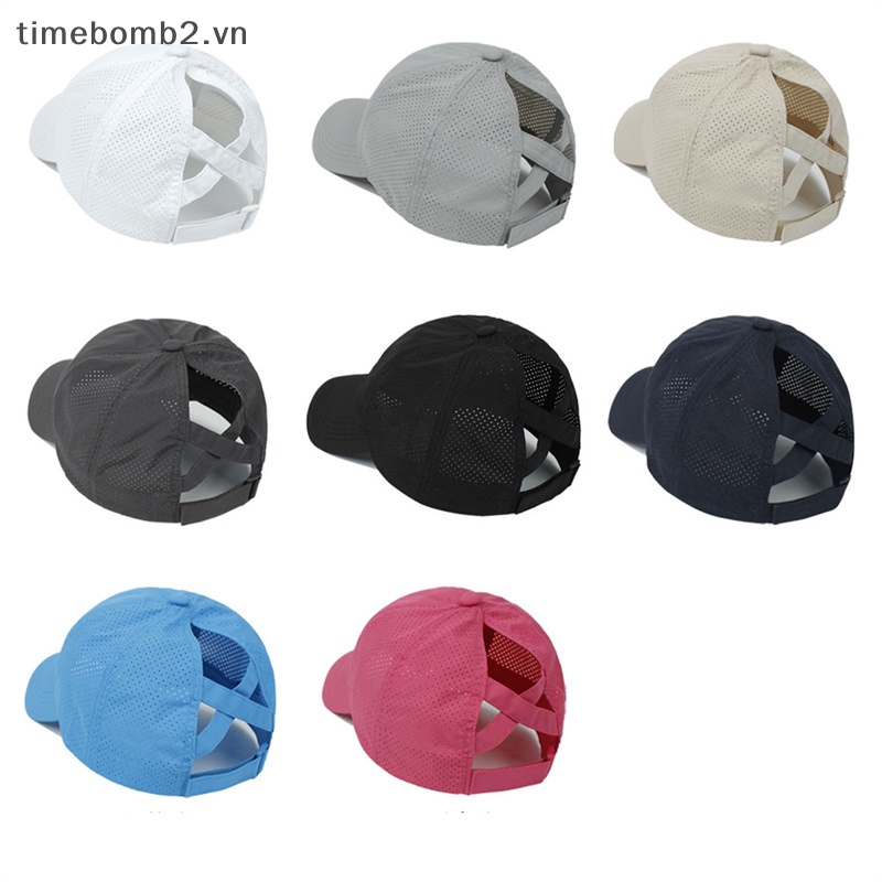 Mũ Lưỡi Trai Phối Lưới Thoáng Khí Có Thể Điều Chỉnh Thời Trang Cho Nữ