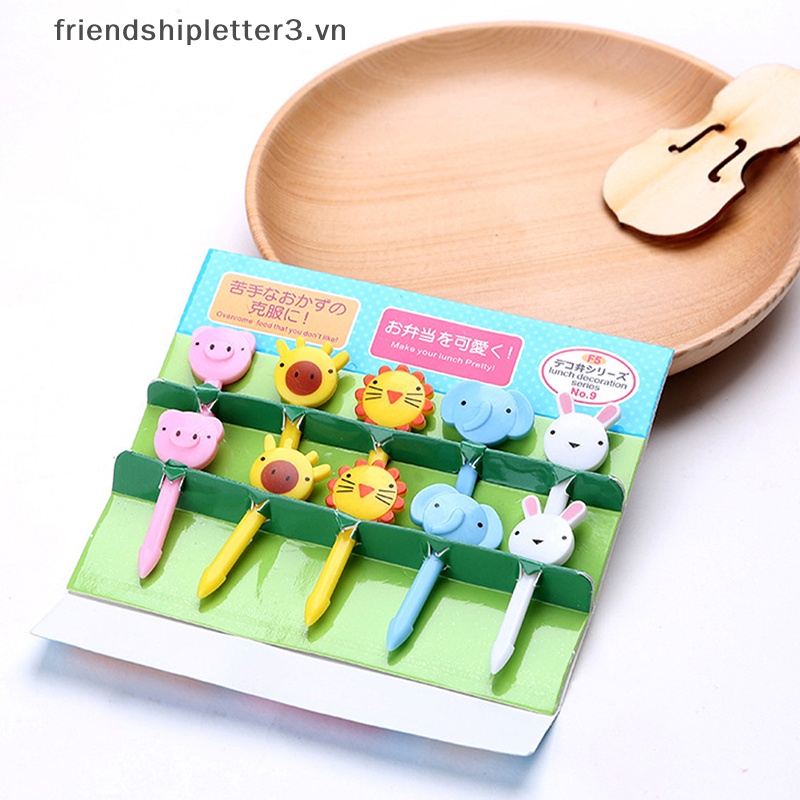 / / Mới / / 10 Nĩa Ăn Trái Cây / Tráng Miệng Hình Động Vật Hoạt Hình Dễ Thương