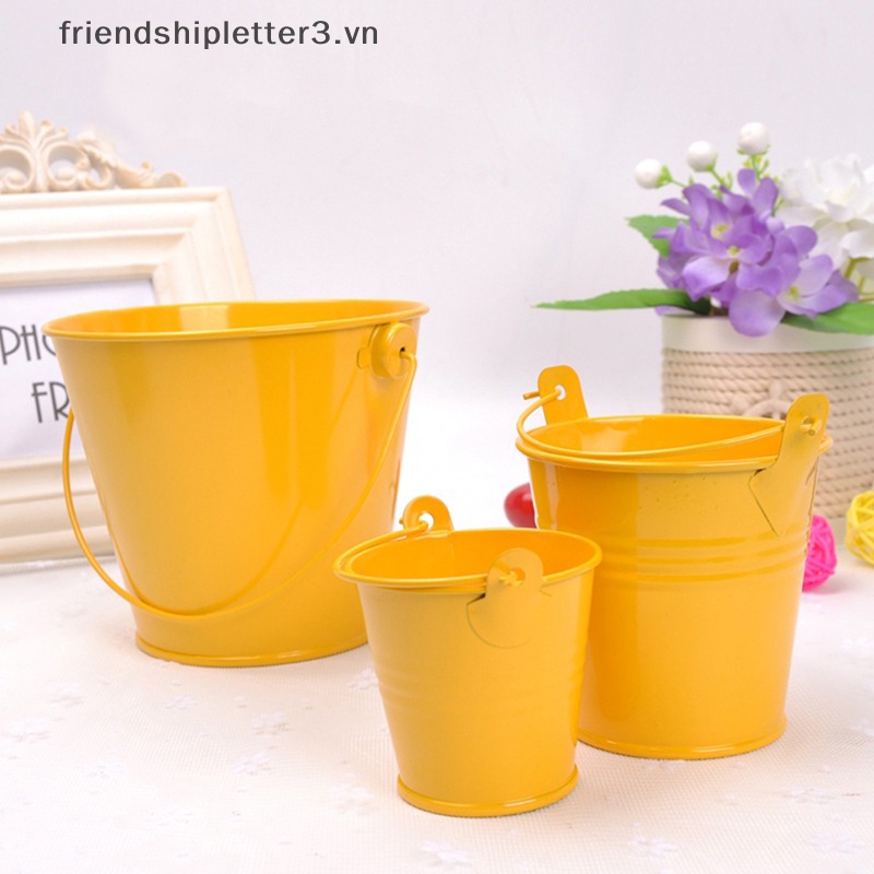 Xô Kim Loại Mini Đựng Kẹo Nhiều Màu Trang Trí Tiệc Cưới DIY