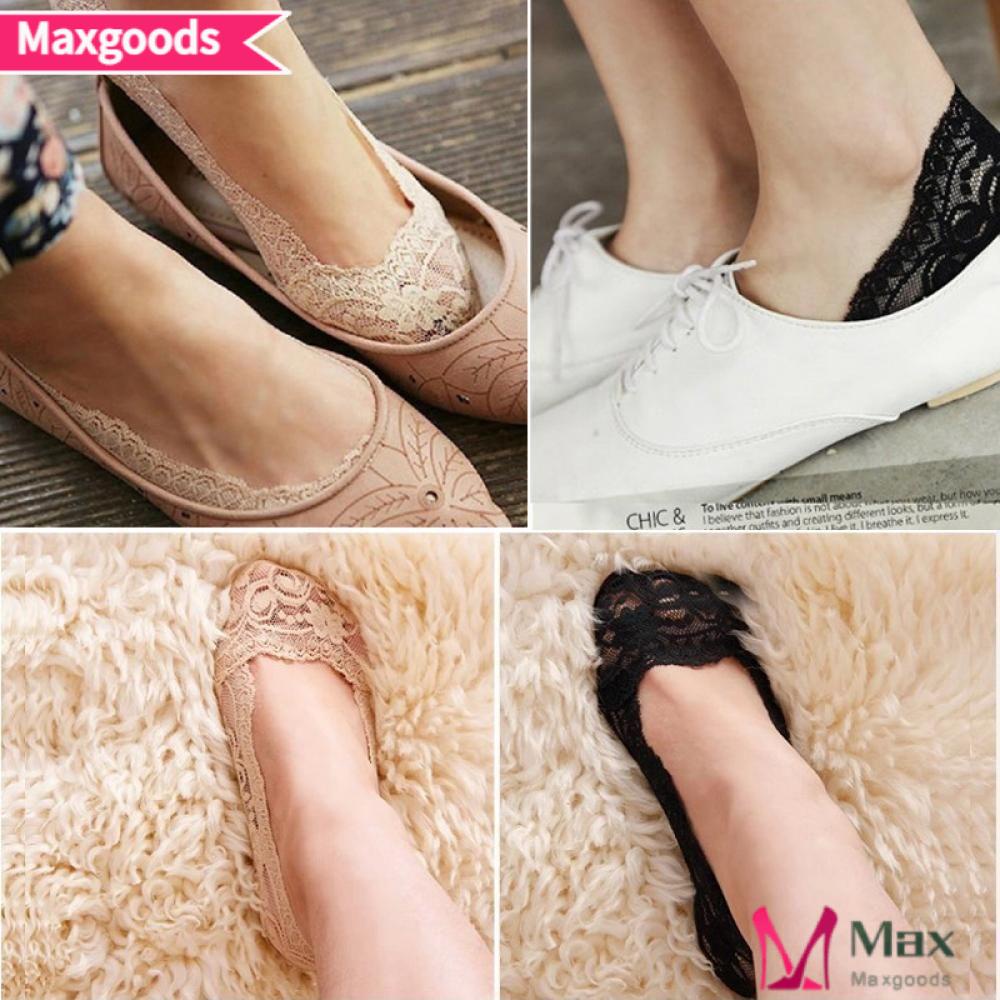 Tất Ren Cổ Thấp Chống Trượt Thời Trang Cho Nữ