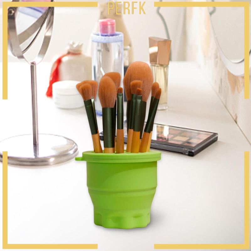 Giá Đỡ Cọ Trang Điểm Bằng Silicon Đa Năng Có Thể Gấp Gọn Tiện Dụng