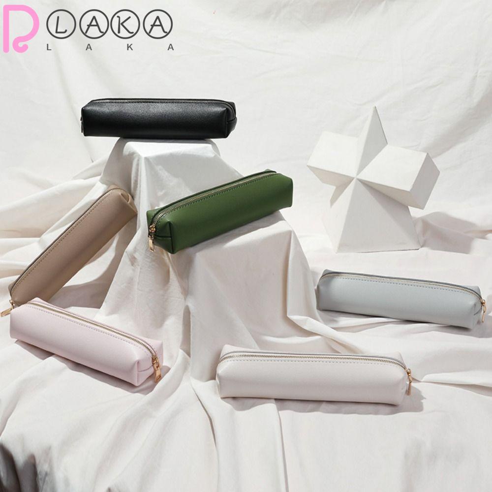 Túi Đựng Cọ Trang Điểm LAKAMIER Màu Trơn Tiện Dụng Cho Học Sinh