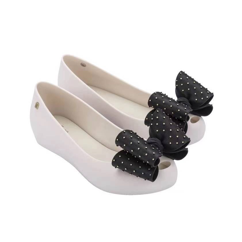 🔥Giá thấp nhất chất lượng tốt🔥 Giày Sandal Đế Mềm Kiểu Melissa Thắt Nơ Dành Cho Mẹ Và Bé