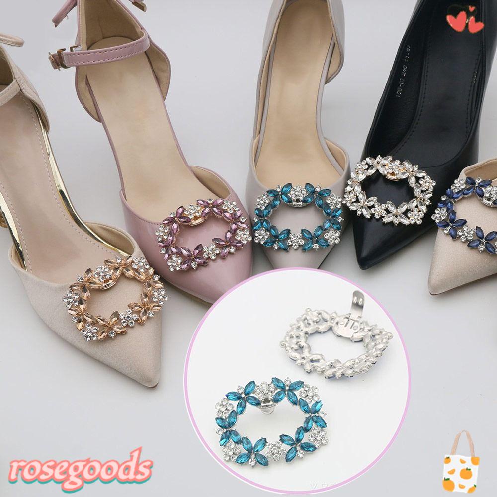 Kẹp Giữ Giày Cao Gót Hình Hoa Hồng Cho Cô Dâu