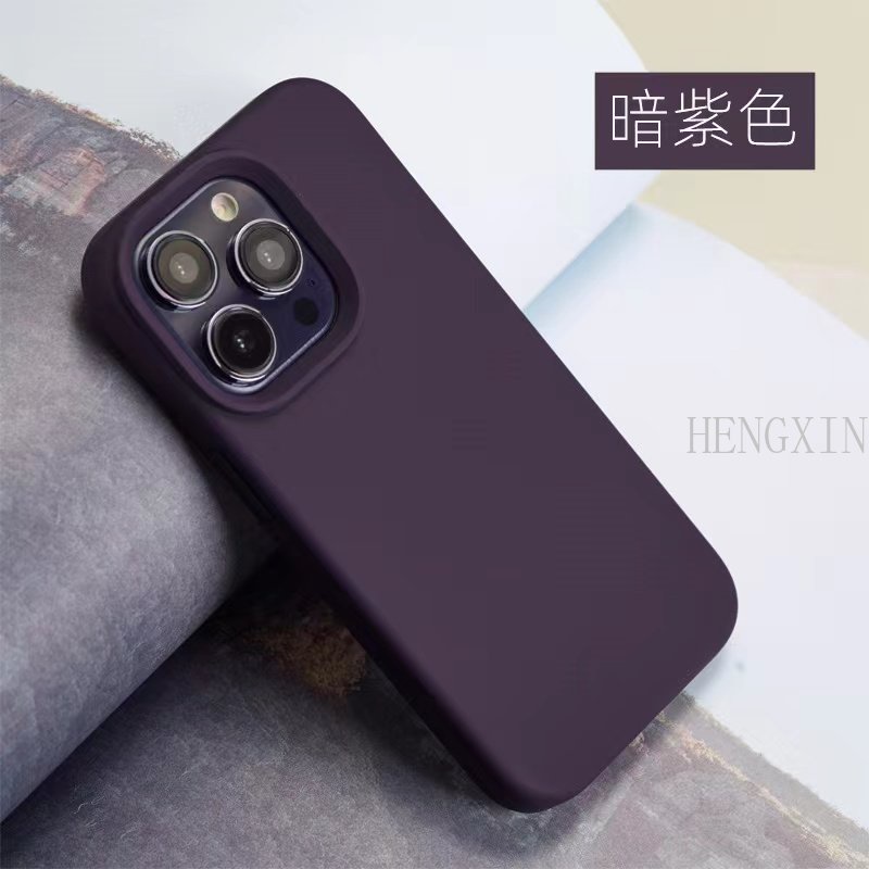 Liquid silicone with logo suitable for 15 PROMAX phone case 14 professional deep purple 11 shockproof 12 soft case 13 PROMAX full protective case