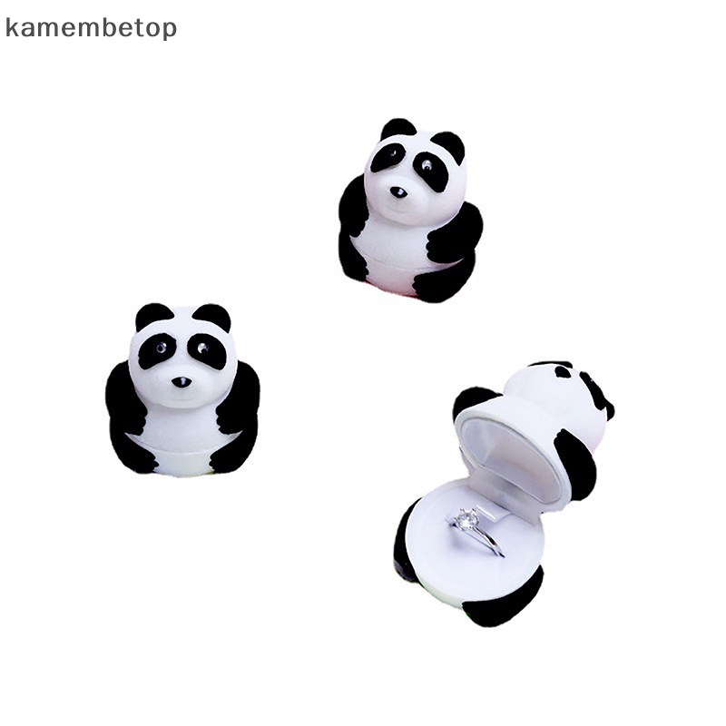 Beto Hộp Đựng Trang Sức Hình Gấu Trúc Bằng Nhung Dễ Thương Dùng Làm Quà Tặng Cho Jewellry n