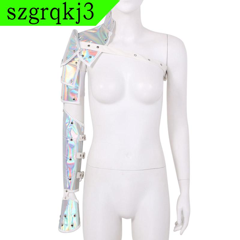 Bộ 2 Cái Cánh Tay Áo Giáp Vai Bằng Da PU Đính Đinh Tán Kim Loại Retro Gazechimp szgrqkj3