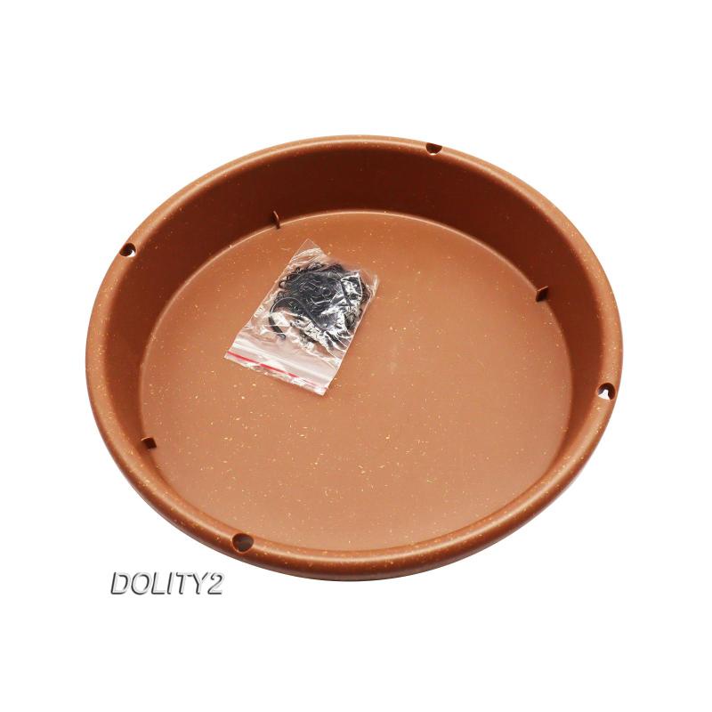 Khay Đựng Thức Ăn 2 Ngăn Có Dây Xích Dành Cho Chim Vẹt Ngoài Trời