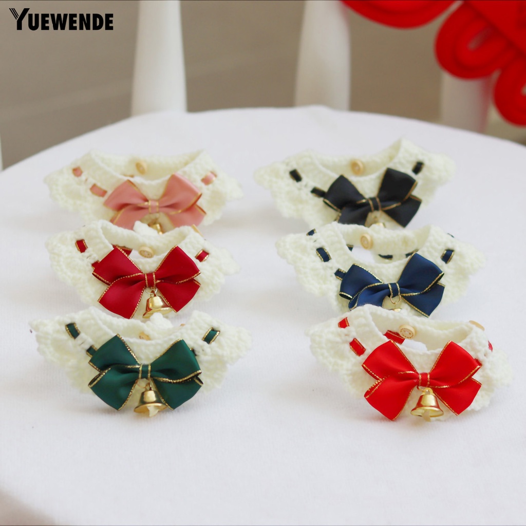 Yq.e Vòng Cổ Len Mịn Thắt Nơ Có Chuông Cho Thú Cưng