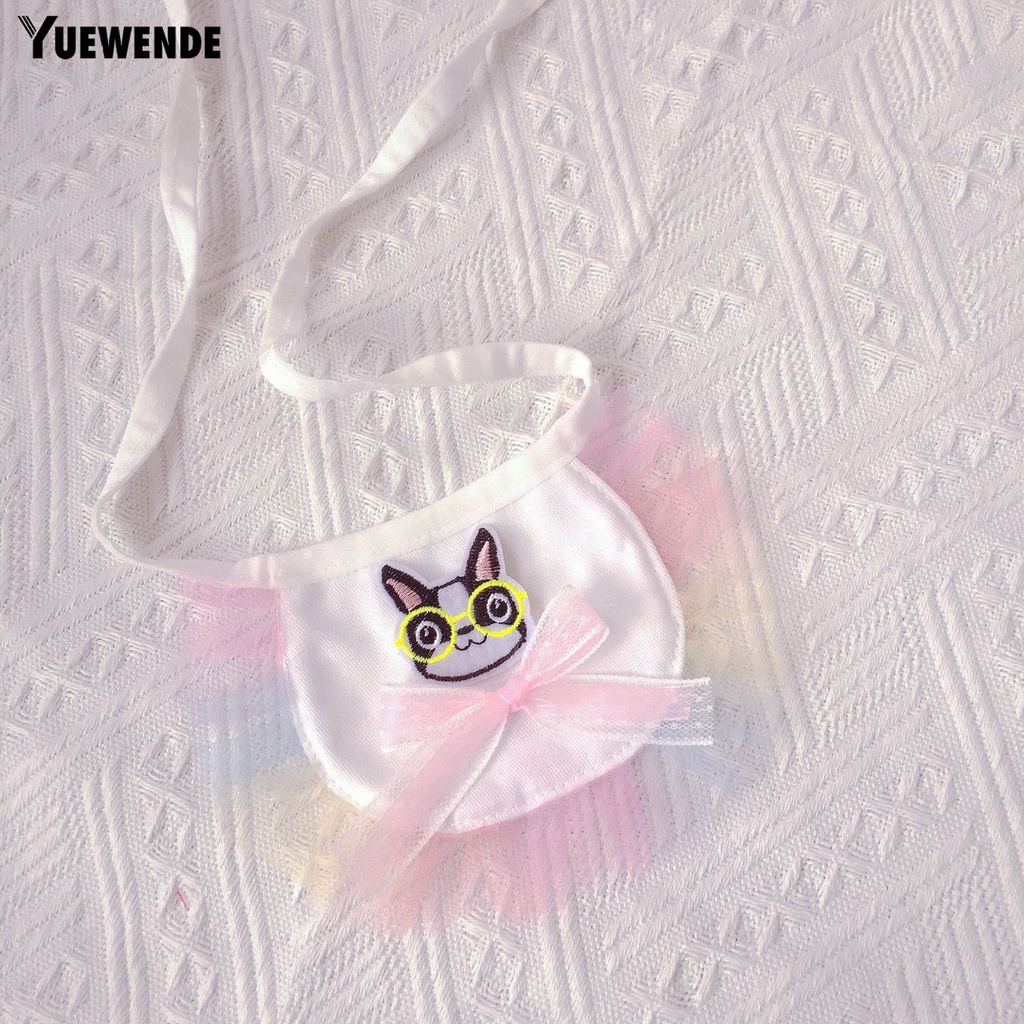 Yq.e Khăn Quàng Cổ Bằng Cotton Chống Nước Bọt Mắt Thời Trang Dễ Thương Dành Cho Cún Cưng Ngoài Trời