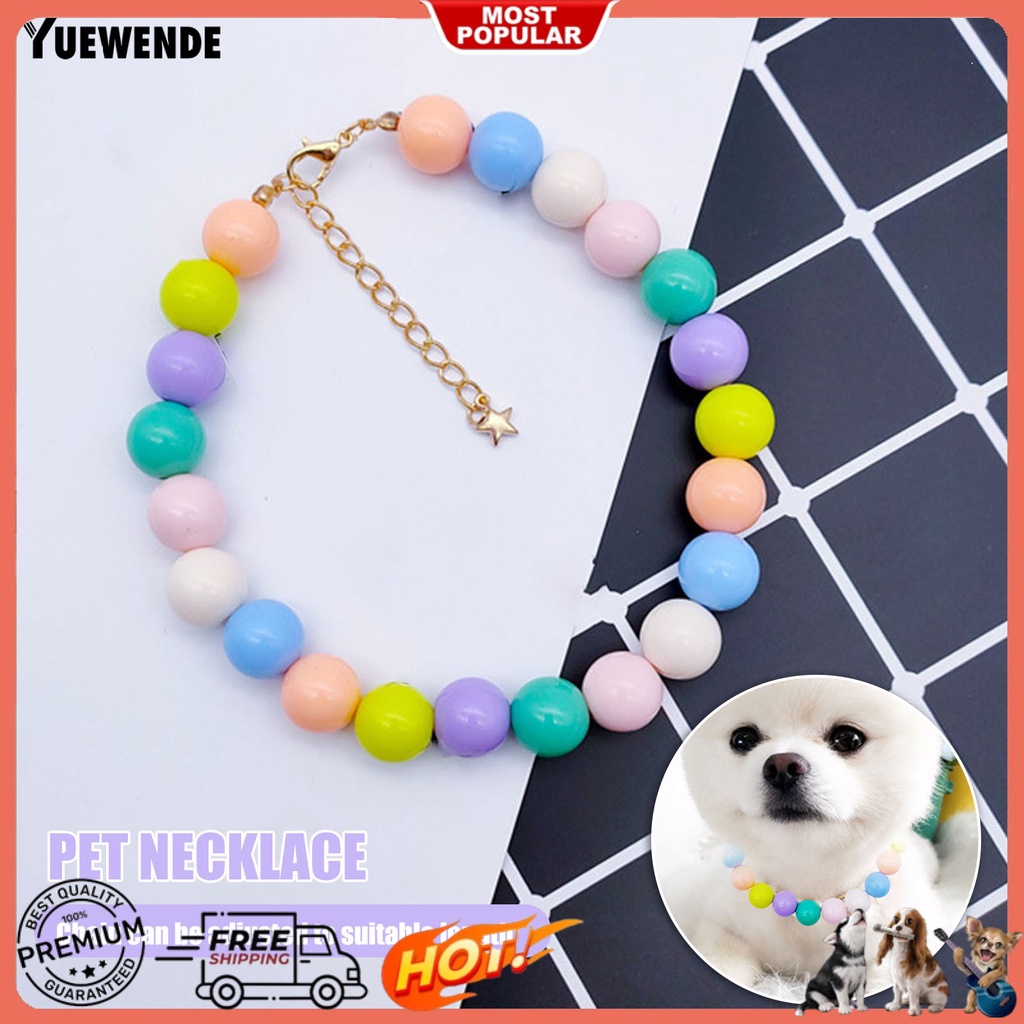 Vòng Cổ Chuỗi Hạt Bằng Nhựa Siêu Nhẹ Nhiều Màu Sắc Cho Mèo Cưng YQ.E