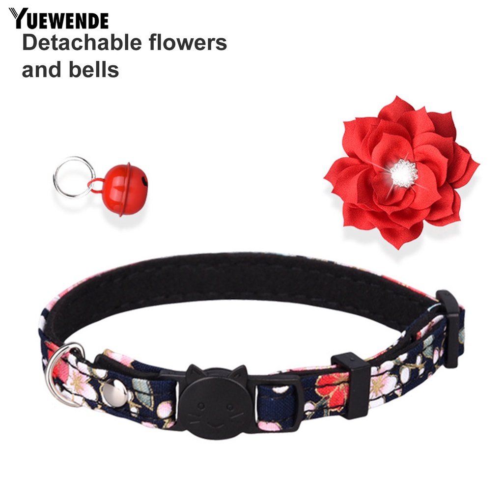 Yq.e Vòng Cổ Tháo Rời Được Họa Tiết Hoa Lớn Thoải Mái Dành Cho Thú Cưng Trong Nhà