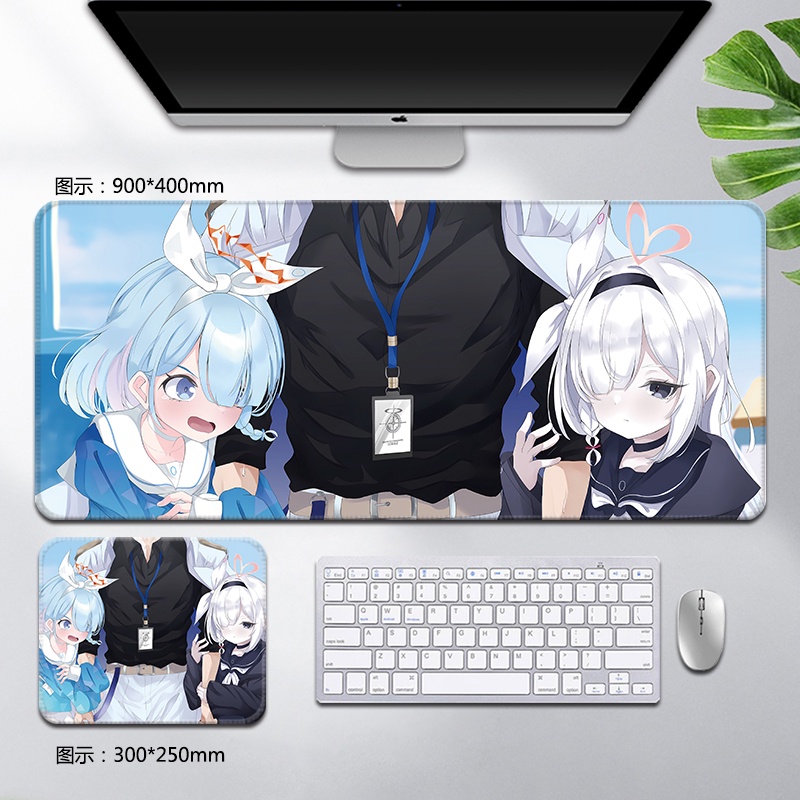 Blue Archive Caina mouse pad oversized Arona anime peripheral keyboard pad desktop pad