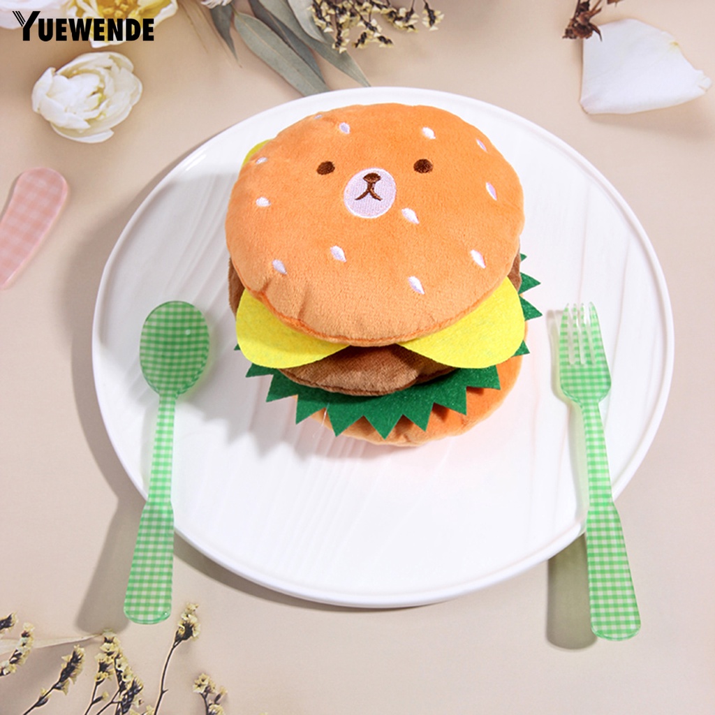 Đồ Chơi Nhai Hình Hamburger Phát Ra Âm Thanh Vui Nhộn Cho Thú Cưng