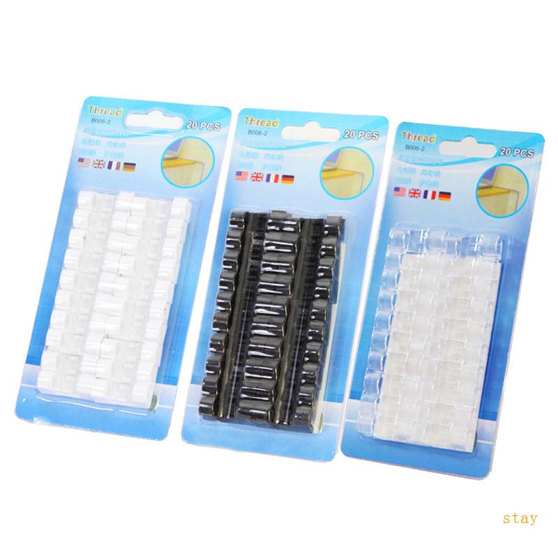 Set 20 Kẹp Nhựa Cố Định Dây Cáp Tự Dính Tiện Lợi