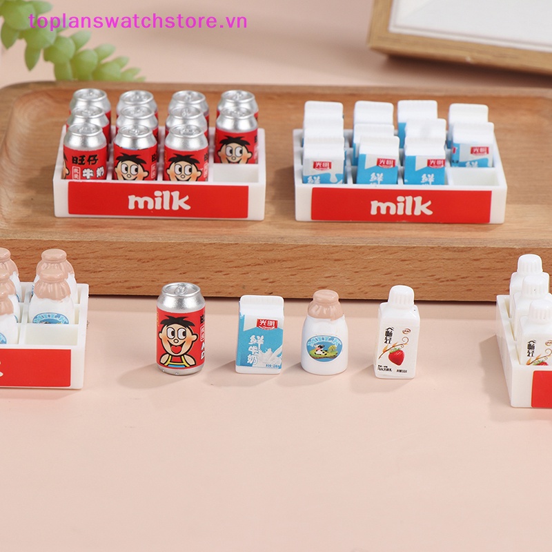 1 Bộ Bình Sữa Uống Nước Mini Trang Trí Nhà Búp Bê