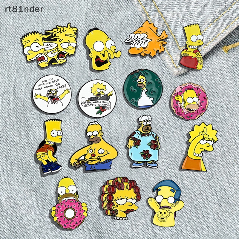 DISNEY Rt Ghim Cài Áo Hình Nhân Vật Phim The Simpsons Ngộ Nghĩnh