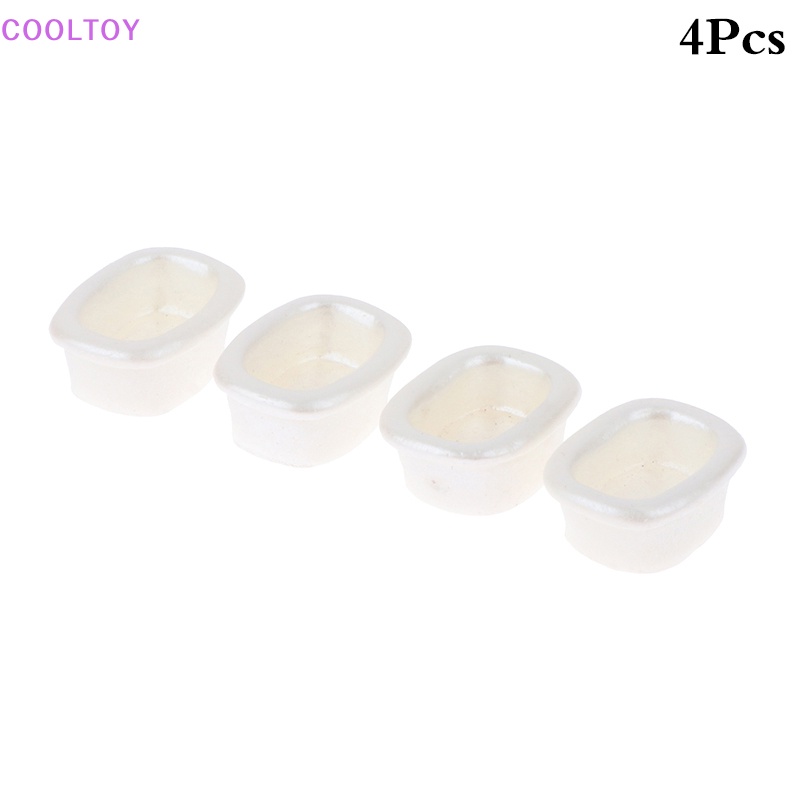 Set 4 Bồn Tắm Mini Trang Trí Nhà Búp Bê Tỉ Lệ 1: 12