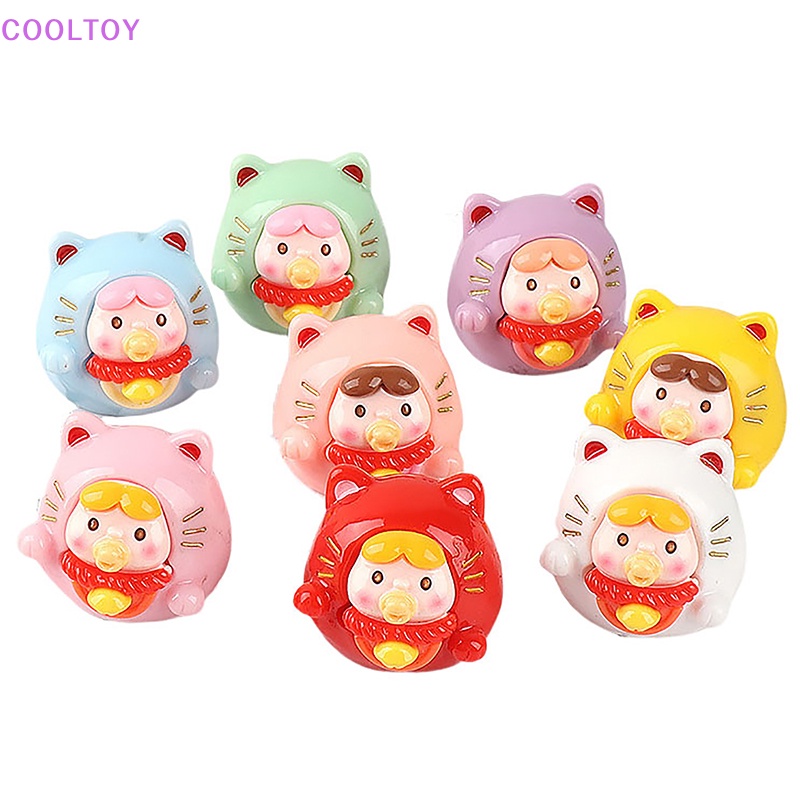 1 Đồ trang trí Mèo May Mắn Hoạt Hình Mini Trang Trí Tiểu Cảnh / Xe Hơi